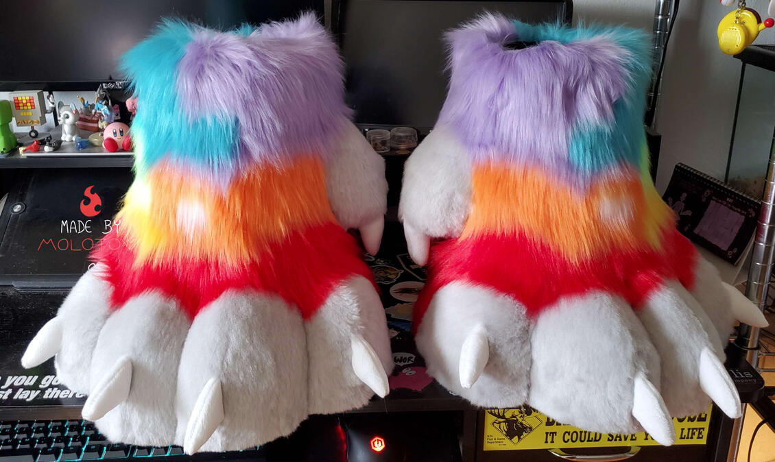 A pair of feet paws.