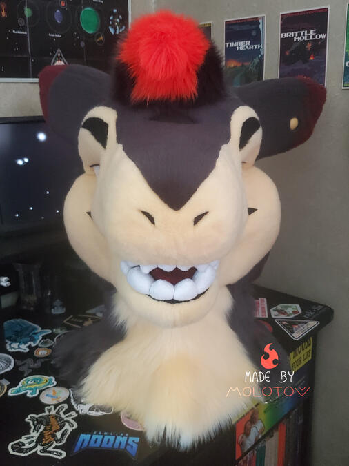 EMBER2 A front view of Ember's fursuit head.